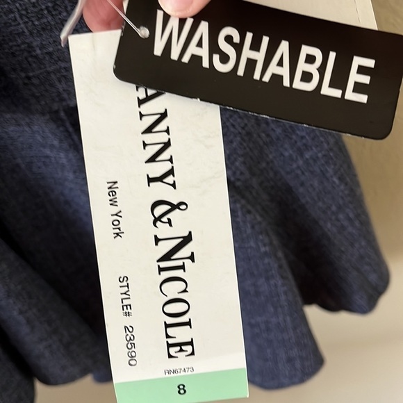 NWT Danny & Nicole  2 piece tweed ruffled skirt and jacket violet/black size 8 - Picture 5 of 16